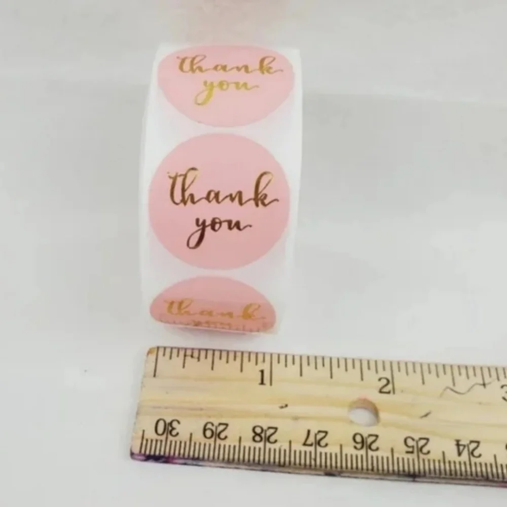 500 Pieces Roll Thank You Sealing Sticker